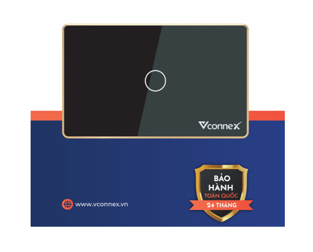 Công tắc thông minh 1 kênh chữ nhật viền nhôm