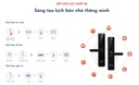 Công tắc thông minh 3 kênh vuông viền nhôm 