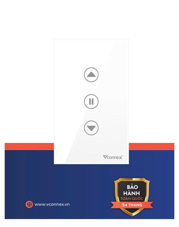 Công tắc cửa cuốn, cửa cổng không viền Vconnex