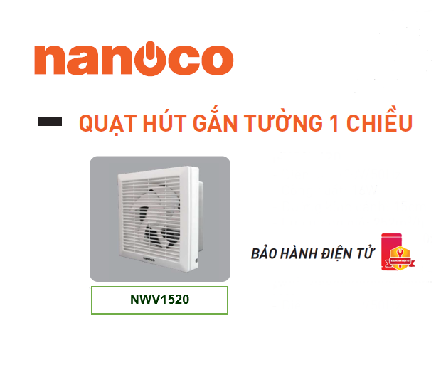 Quạt hút NANUCO NWV1520