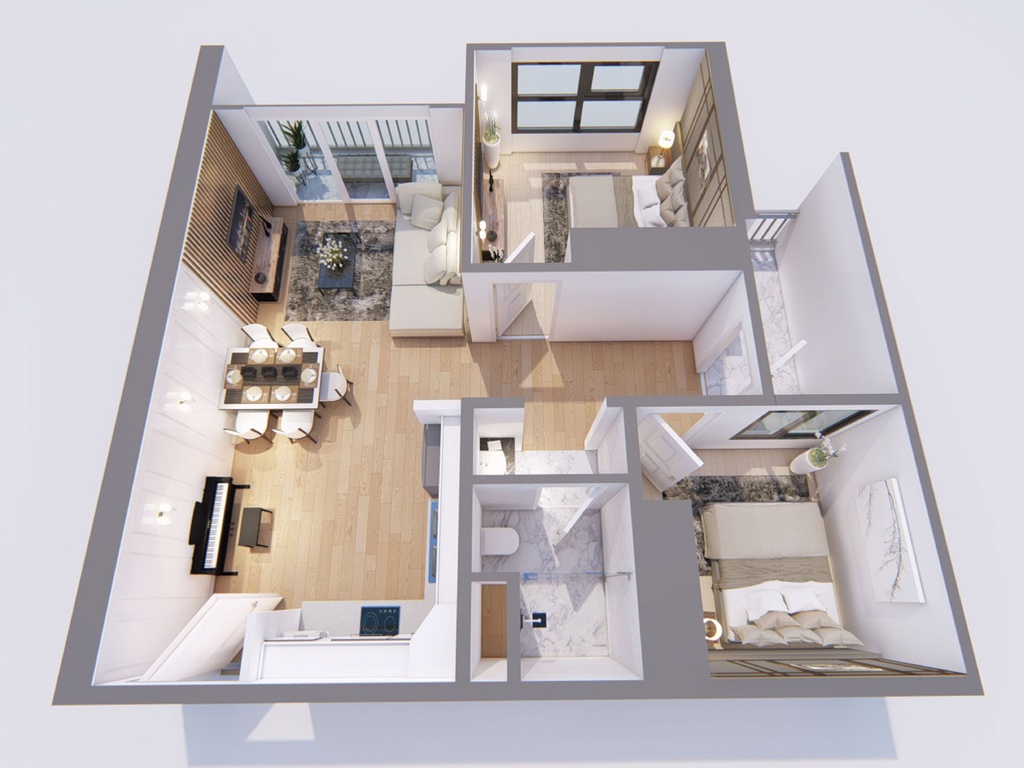 Combo Giải pháp thông minh cho căn hộ 2 phòng ngủ