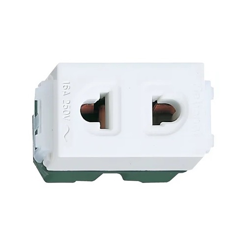 Pana - Ổ cắm đơn có màn che 250VAC - 16A màu trắng