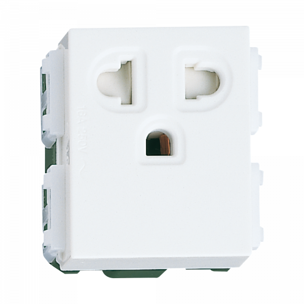 Pana - Ổ cắm đơn có màn che và dây nối đất 250VAC - 16A màu trắng