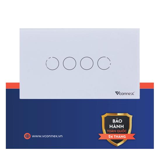 Công tắc thông minh 4 kênh không viền